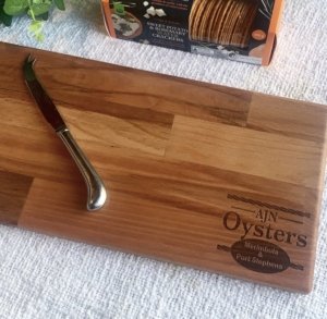 cheeseboard with business logo
