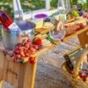 Picnic table with ice bucket